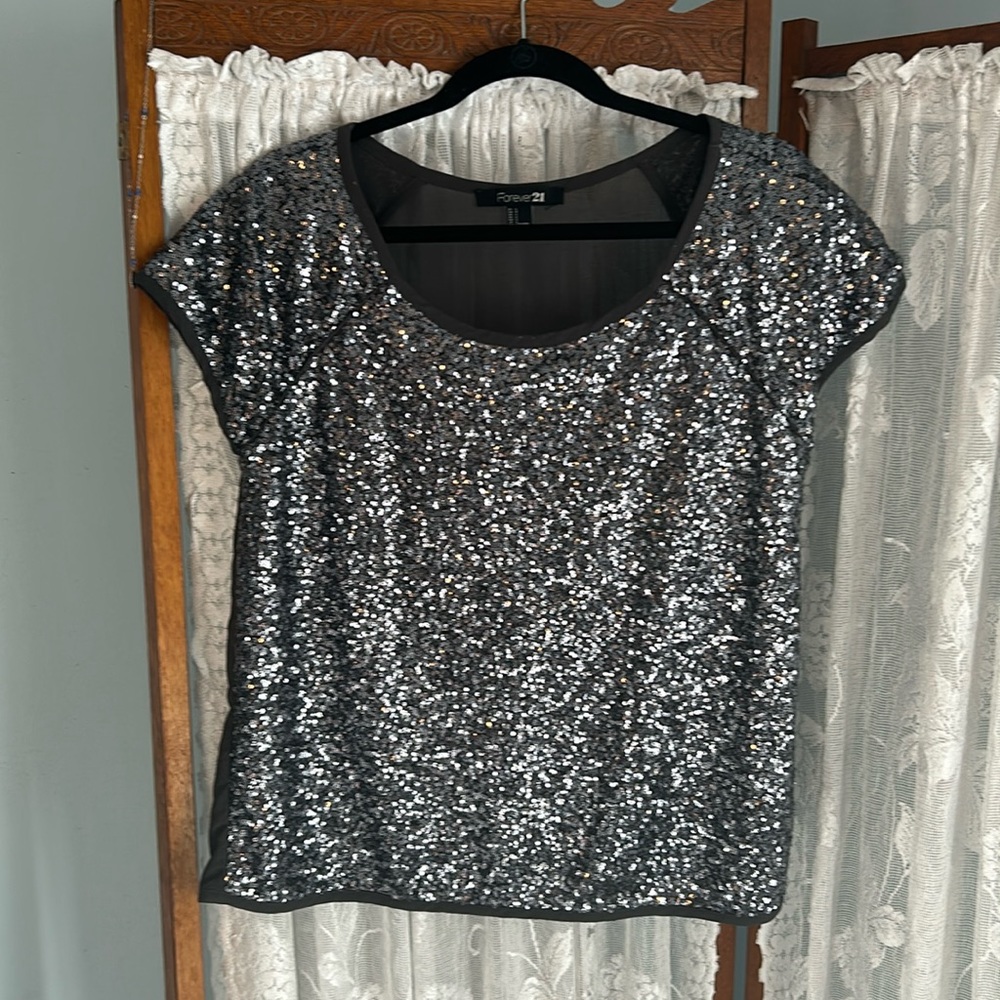 Glitter Crew Neck